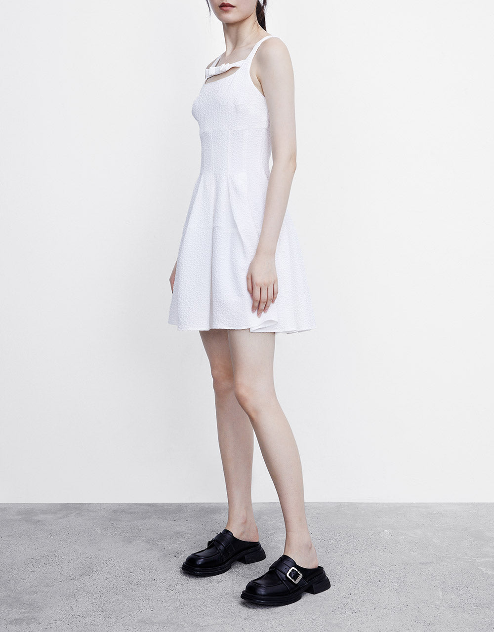 Cut Out Pleated Dress