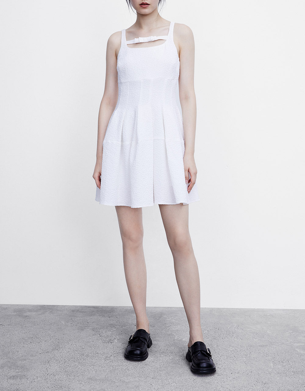 Cut Out Pleated Dress