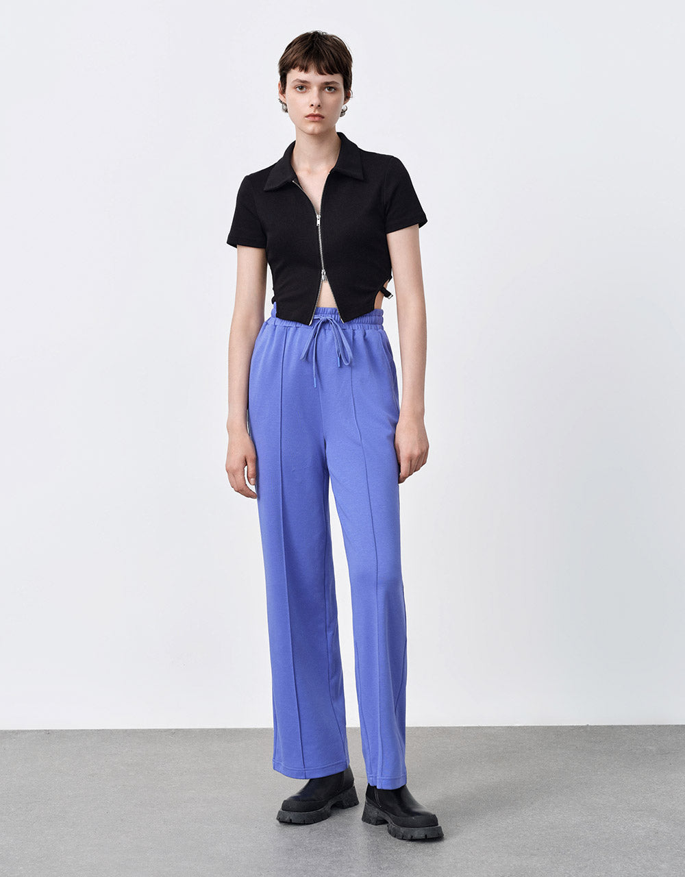 Elastic Waist Cotton Pants