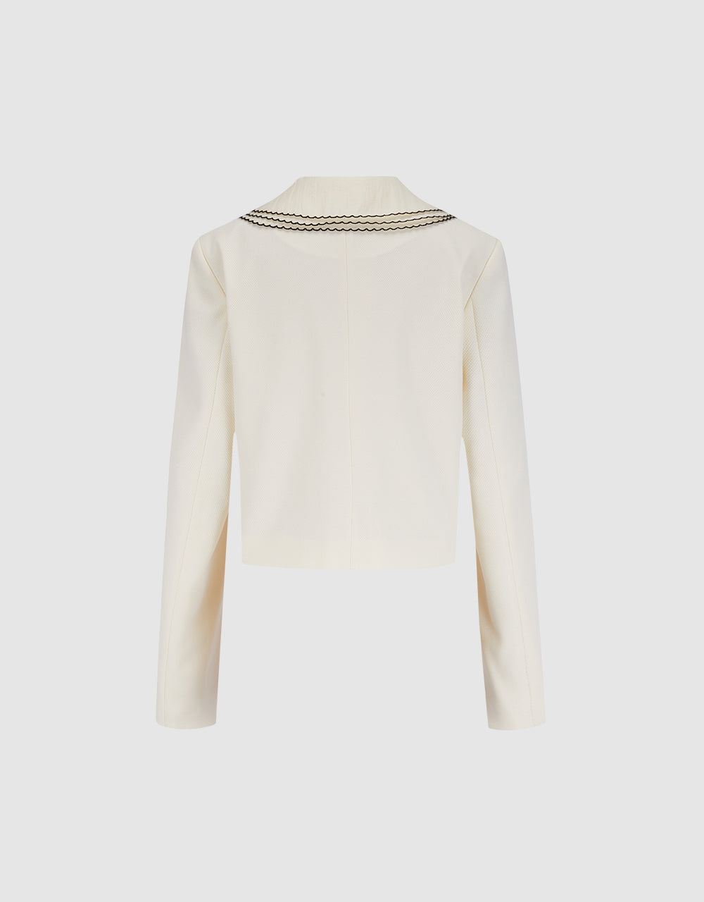 Contrast Trim Cropped Jacket
