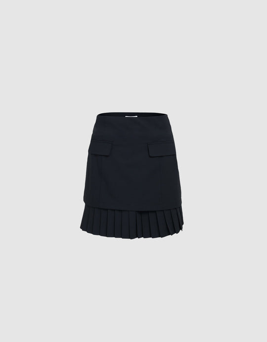 Layered Skirt With Pleats