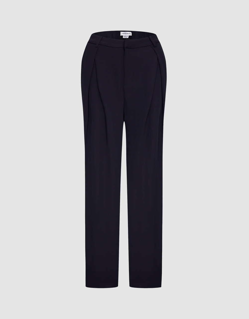 Letter Pleated Straight Pants