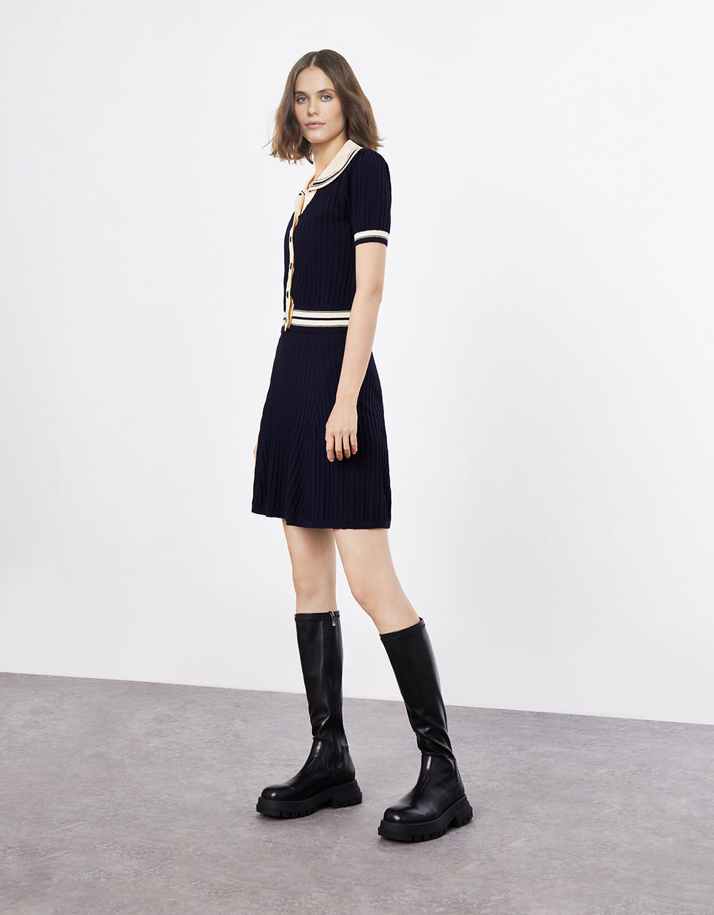 Contrast Trim Cardigan