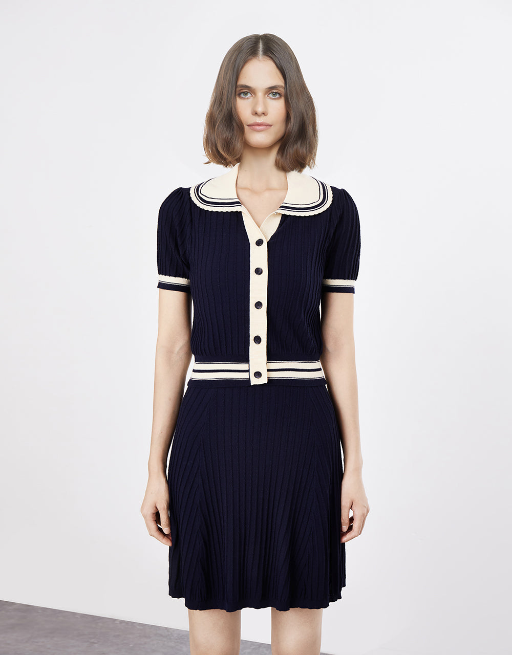 Contrast Trim Cardigan