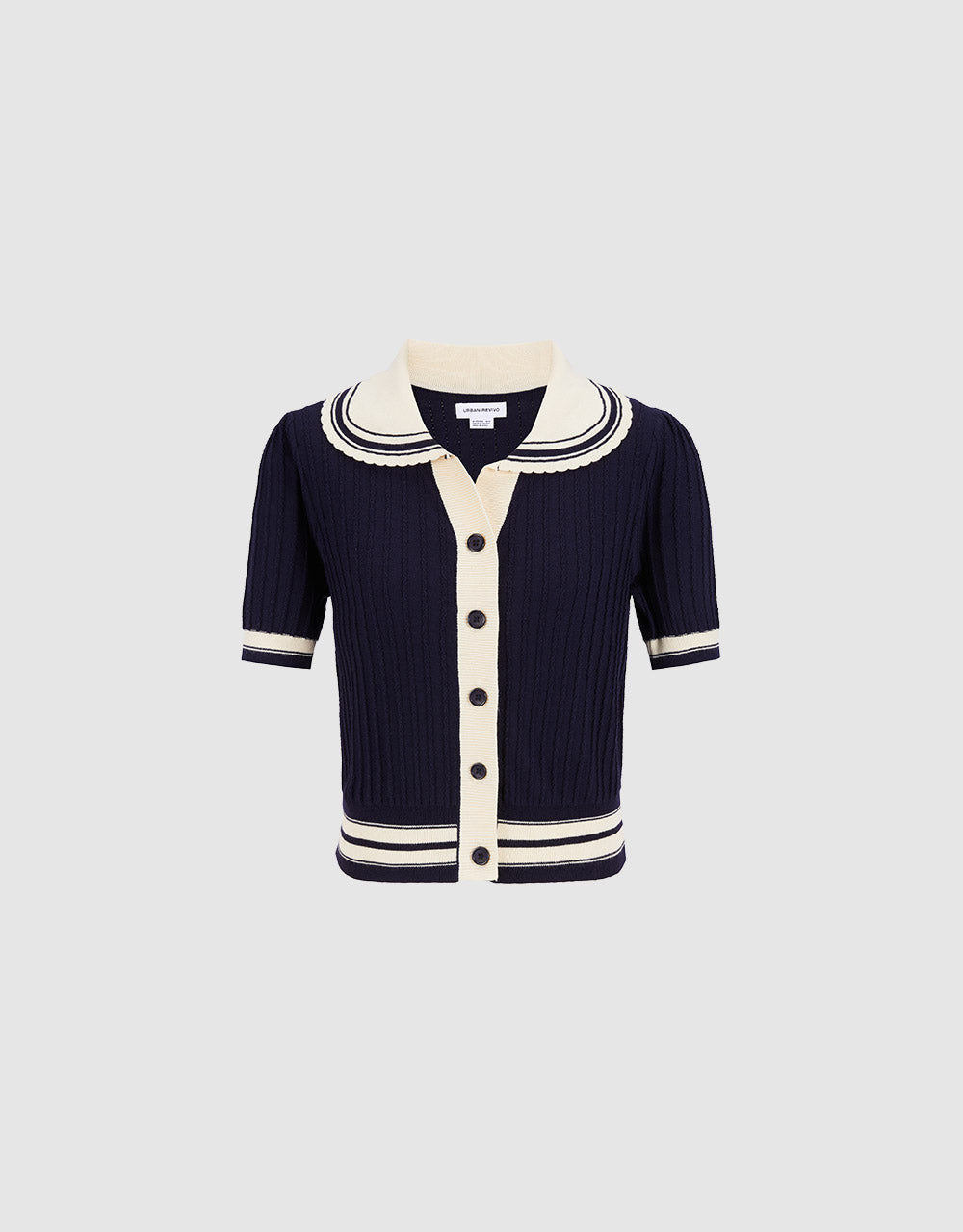 Contrast Trim Cardigan