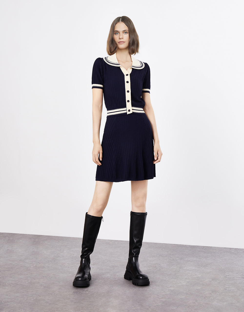 Contrast Trim Cardigan