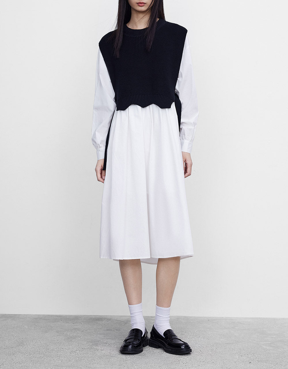 Combination Knit Dress