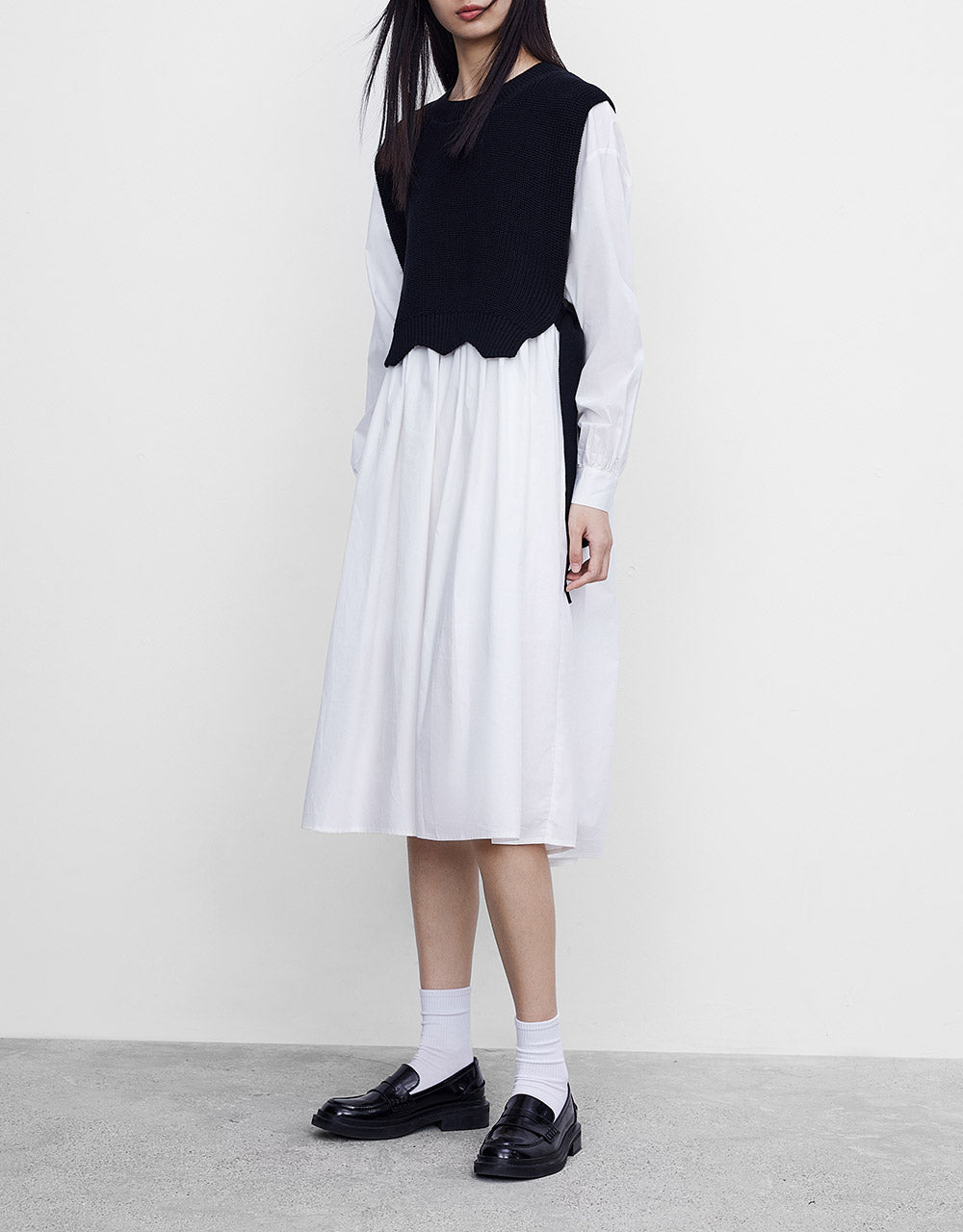 Combination Knit Dress