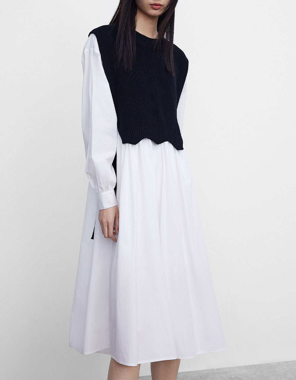 Combination Knit Dress