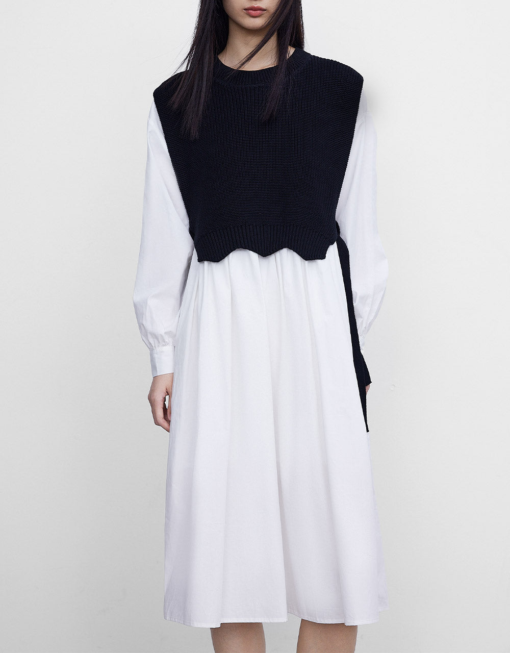 Combination Knit Dress