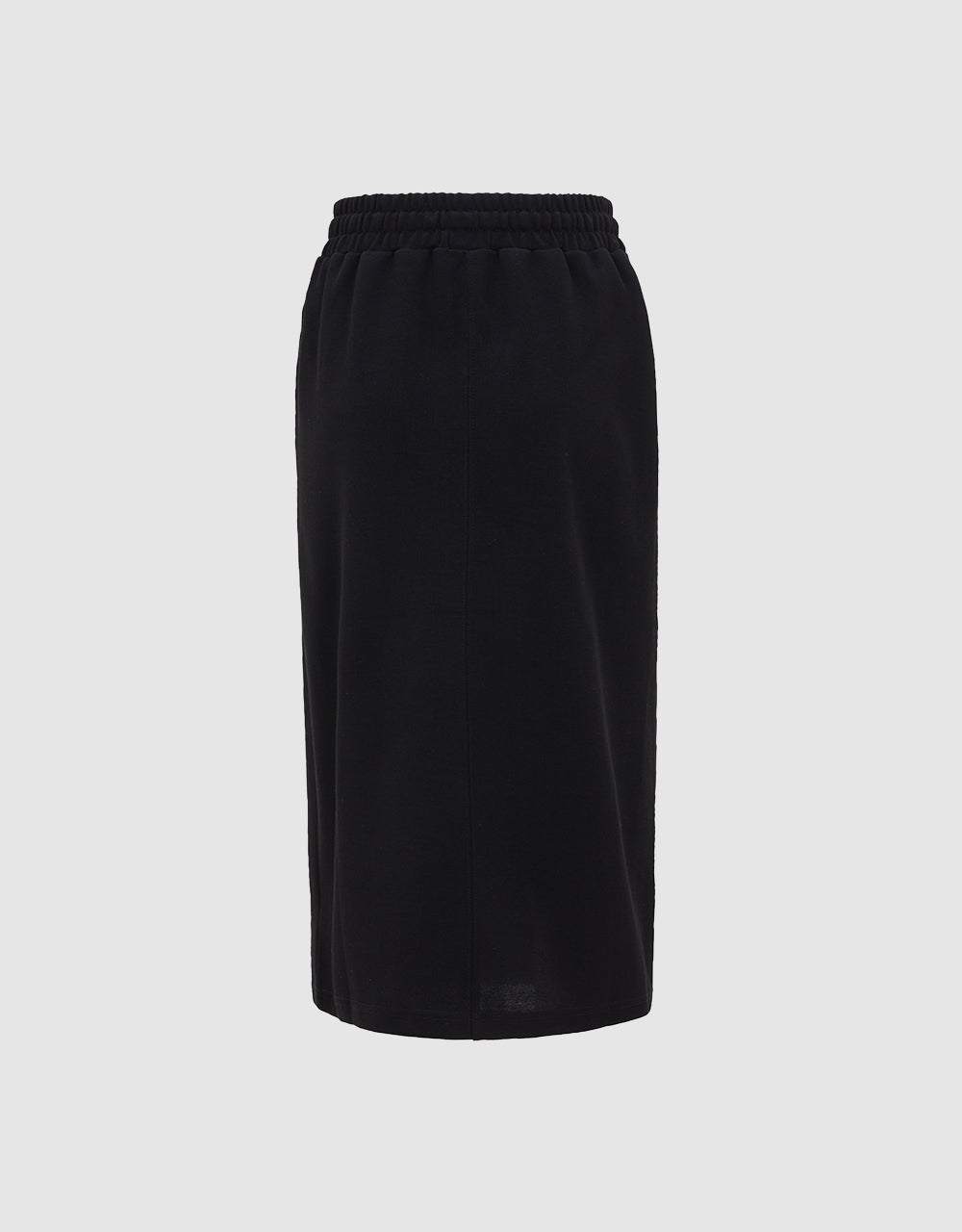 Elastic Waist Midi Skirt
