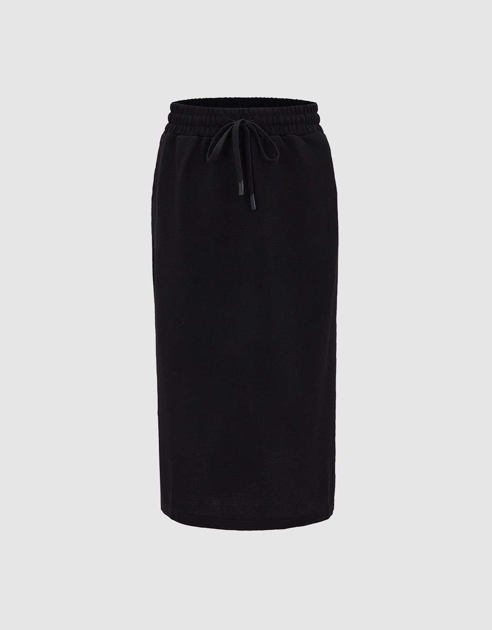 Elastic Waist Midi Skirt