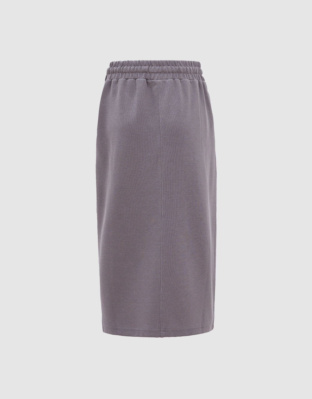 Elastic Waist Midi Skirt