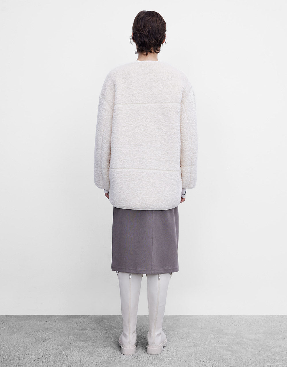 Elastic Waist Midi Skirt