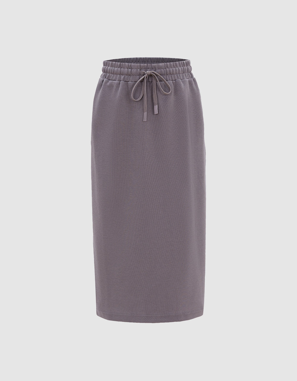 Elastic Waist Midi Skirt