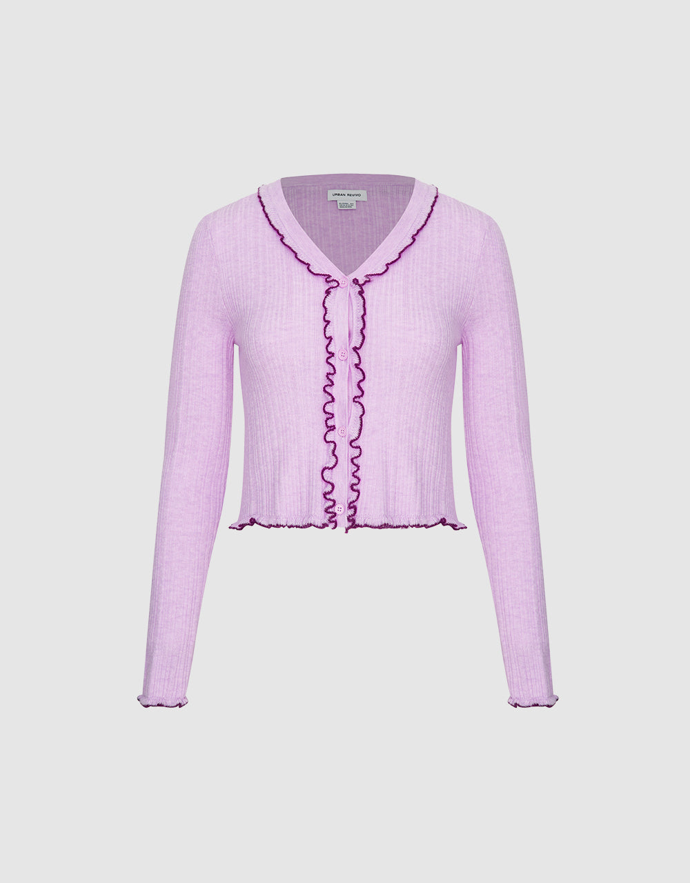 Contrast Trim Cardigan