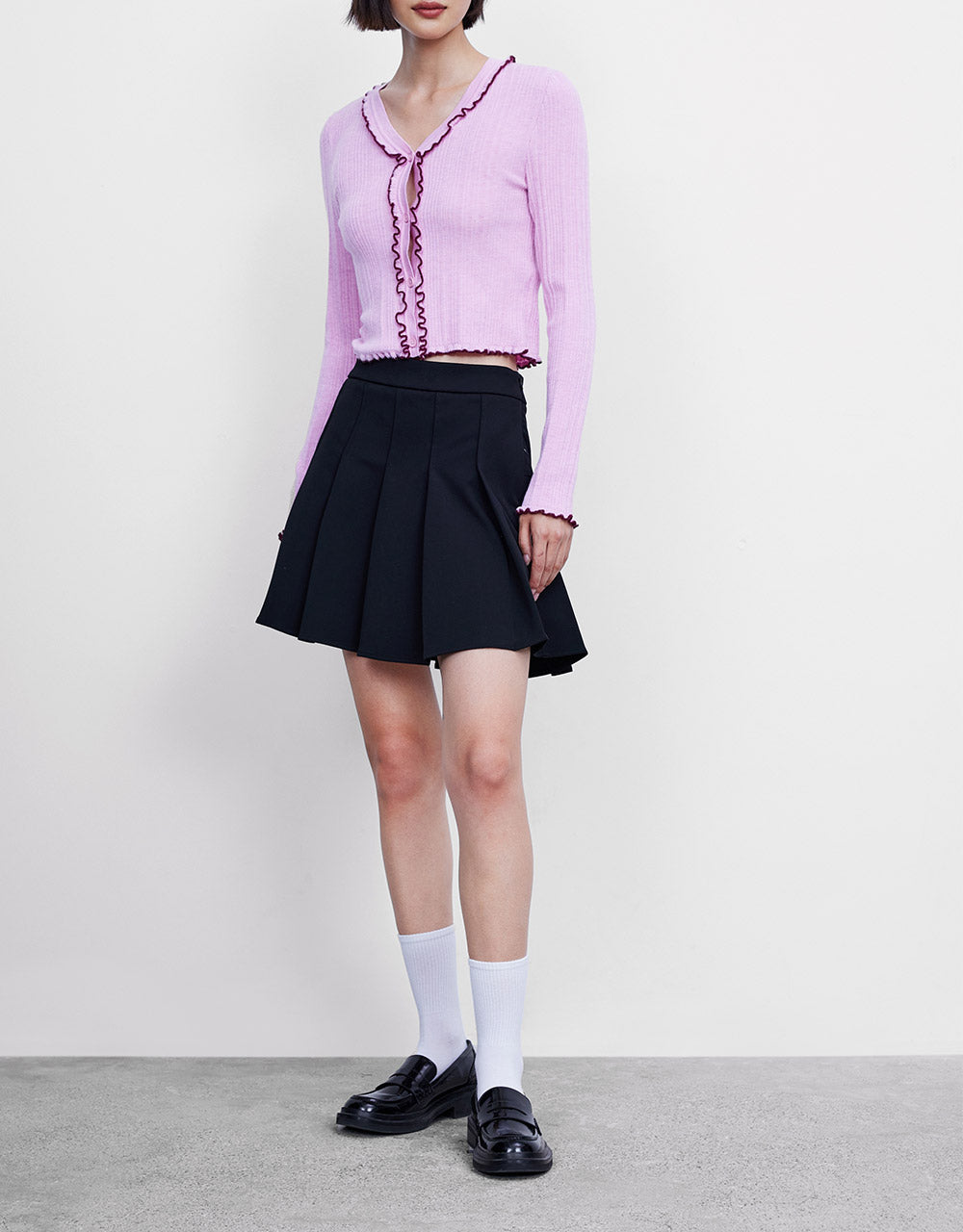 Contrast Trim Cardigan