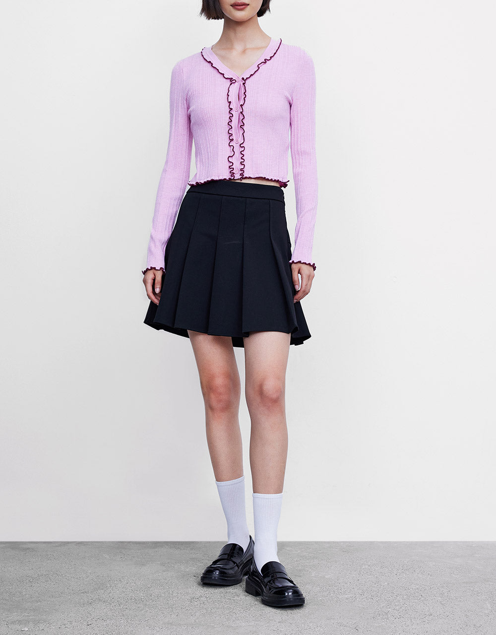 Contrast Trim Cardigan