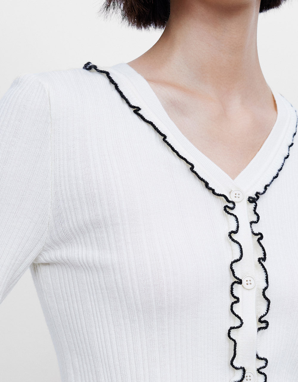 Contrast Trim Cardigan