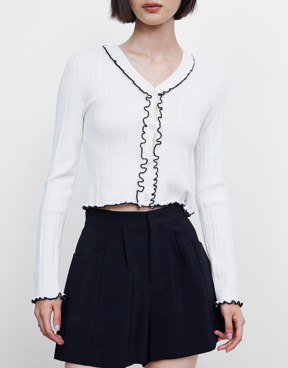 Contrast Trim Cardigan