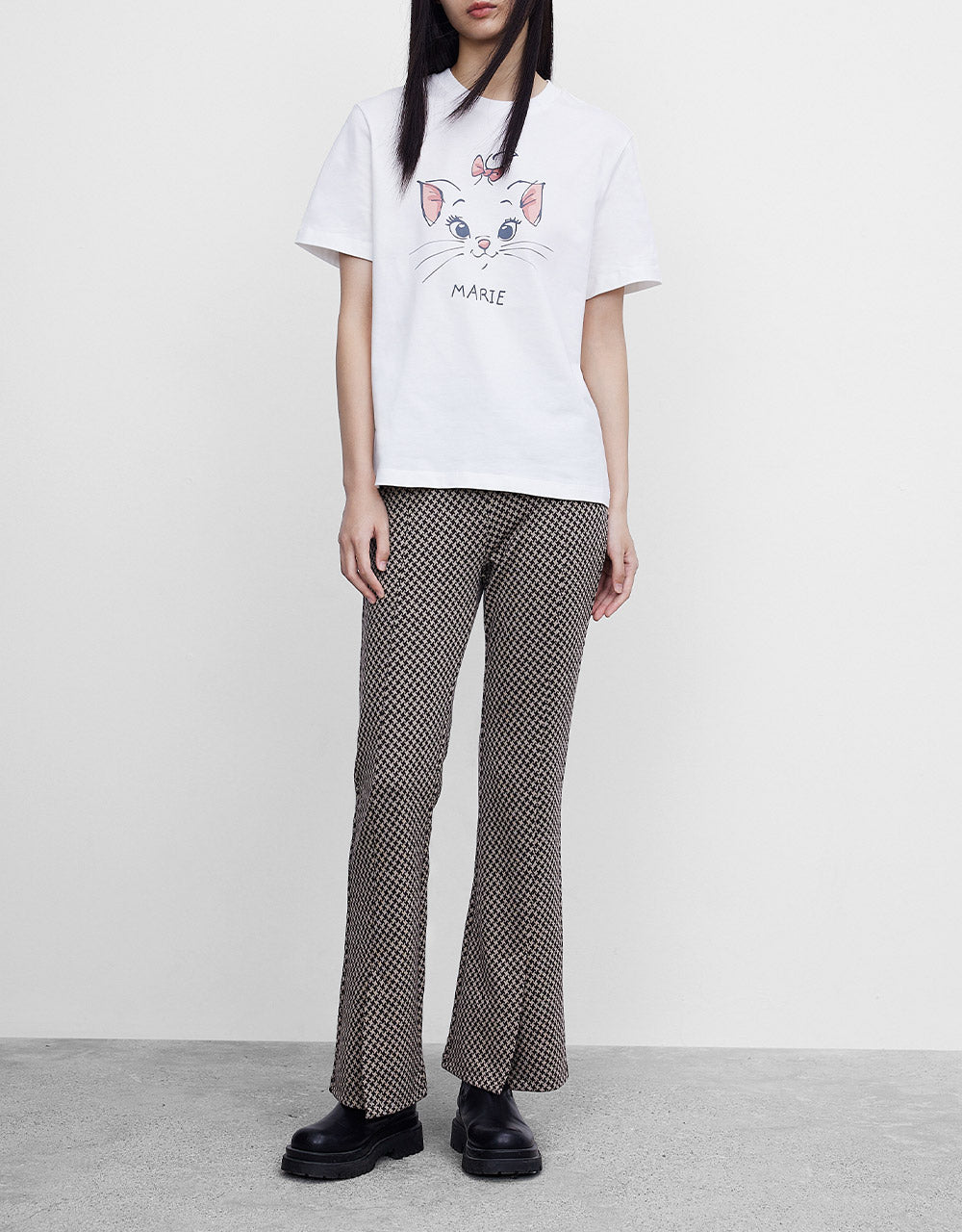Houndstooth Flare Pants