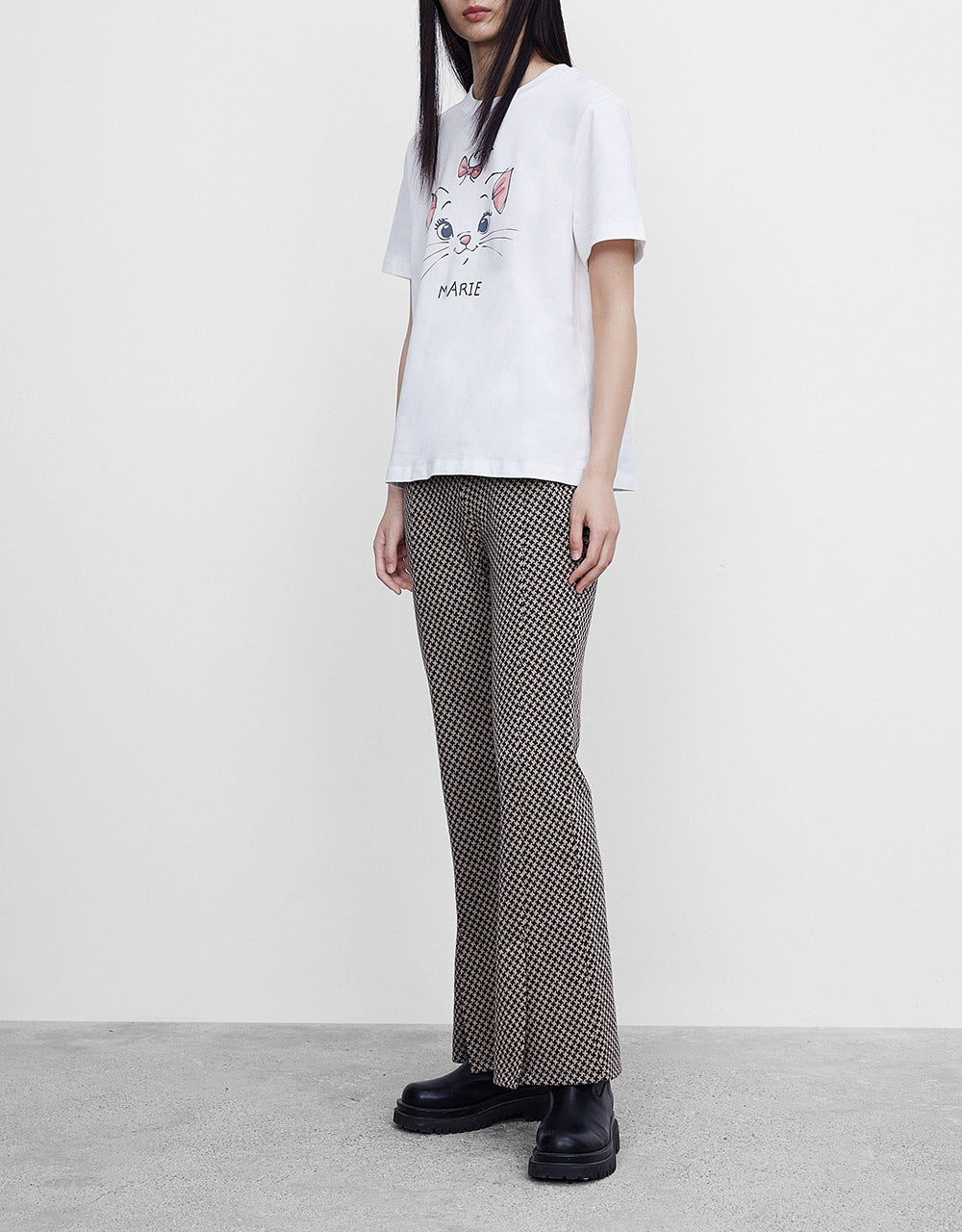 Houndstooth Flare Pants
