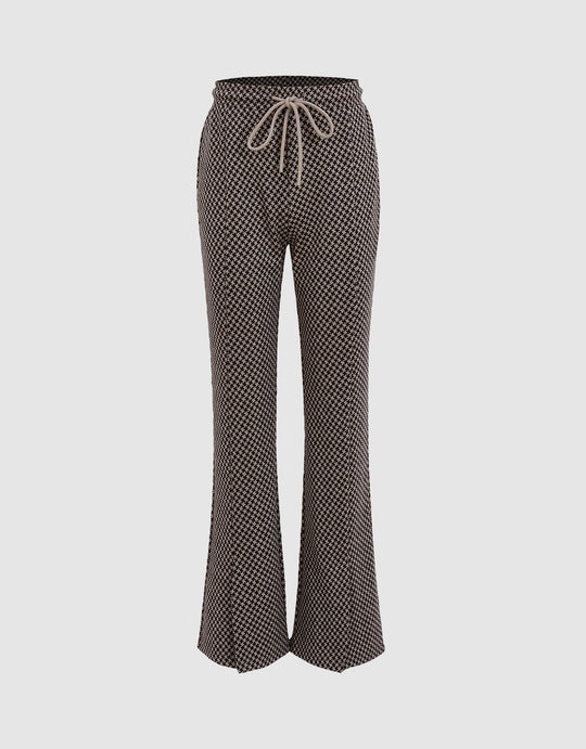 Houndstooth Flare Pants
