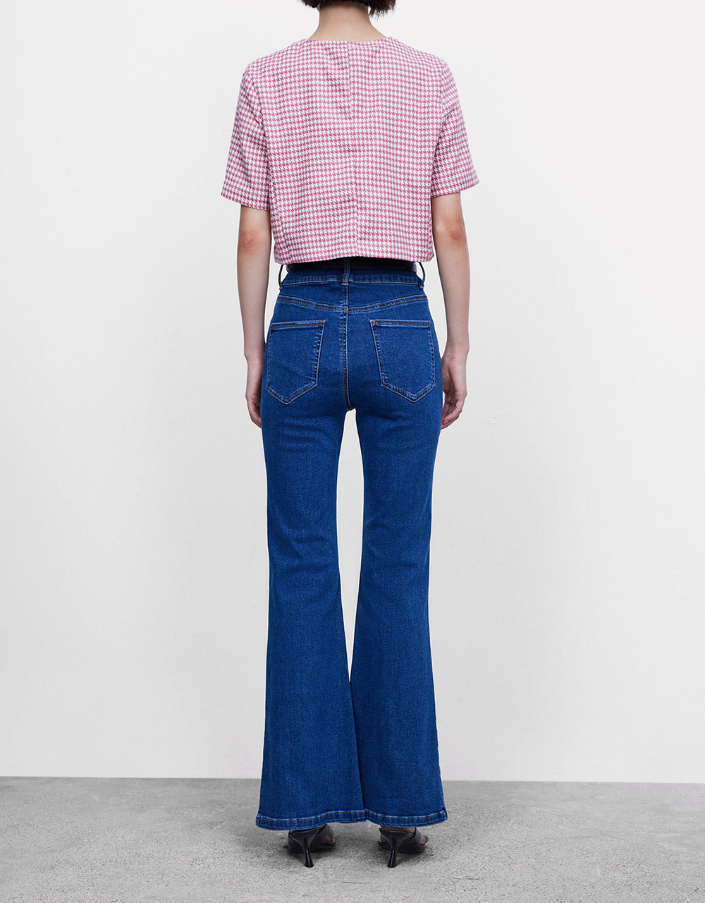 Slit Hem Flare Jeans