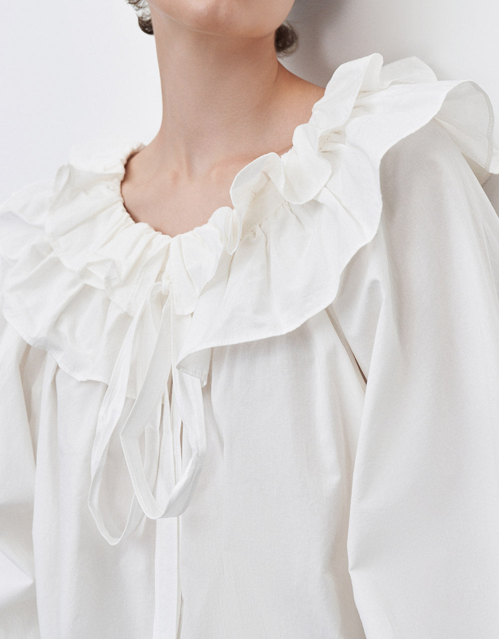 Bow Detail Ruffled Blouse