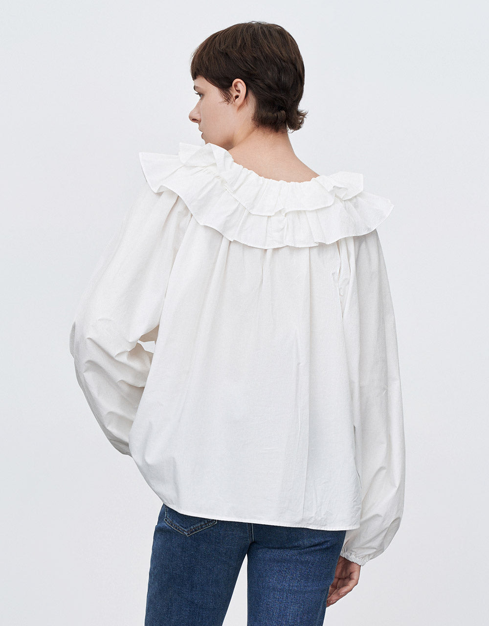 Bow Detail Ruffled Blouse