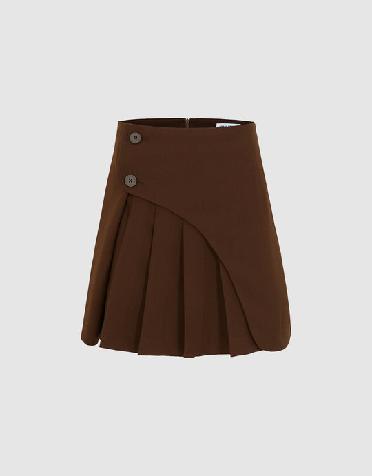 Pleated Wrapped Skirt