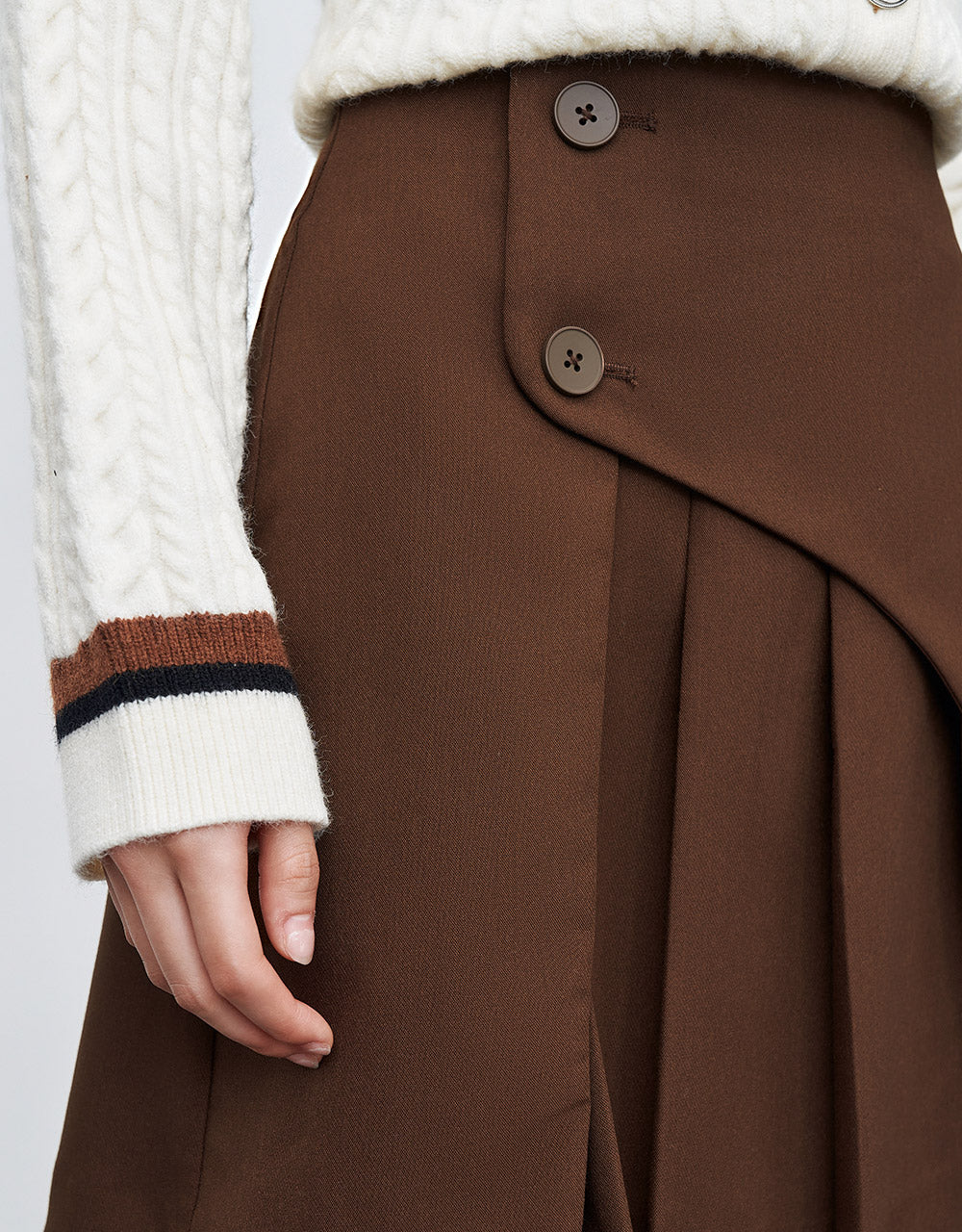 Pleated Wrapped Skirt