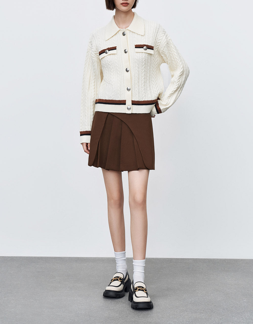 Pleated Wrapped Skirt