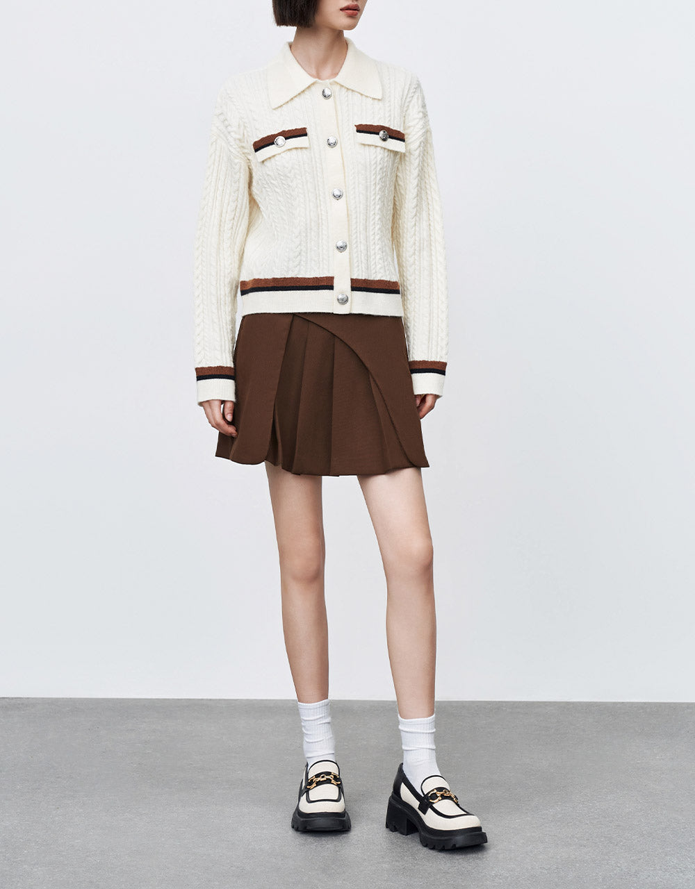 Pleated Wrapped Skirt
