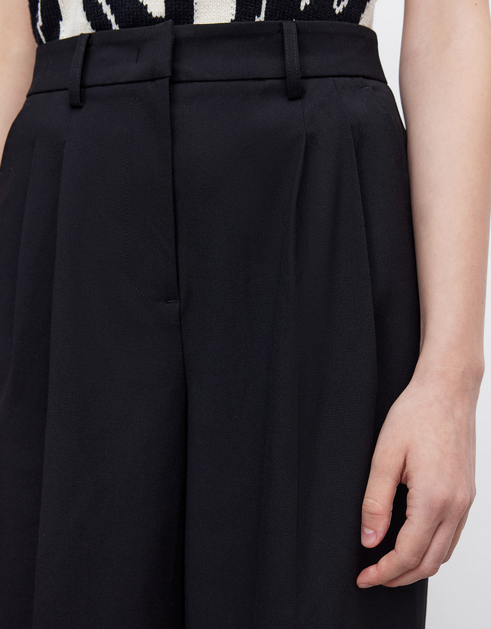 Pleated Wide Leg Pants