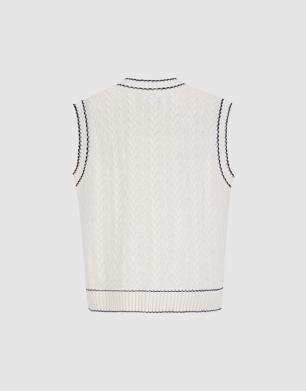 Contrast Trim Sweater Vest