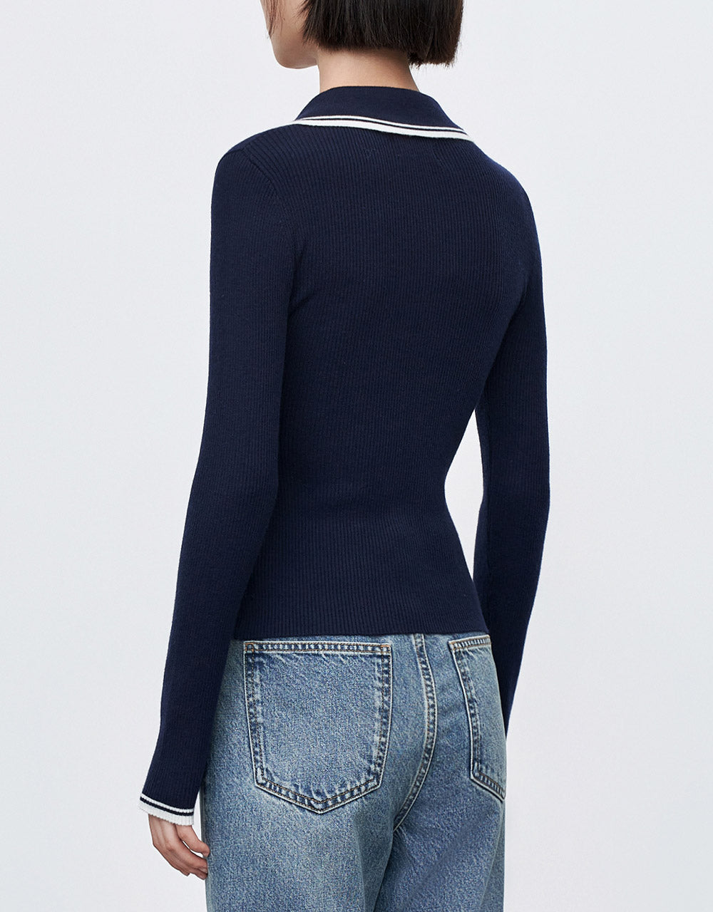 Contrast Trim Knit Top