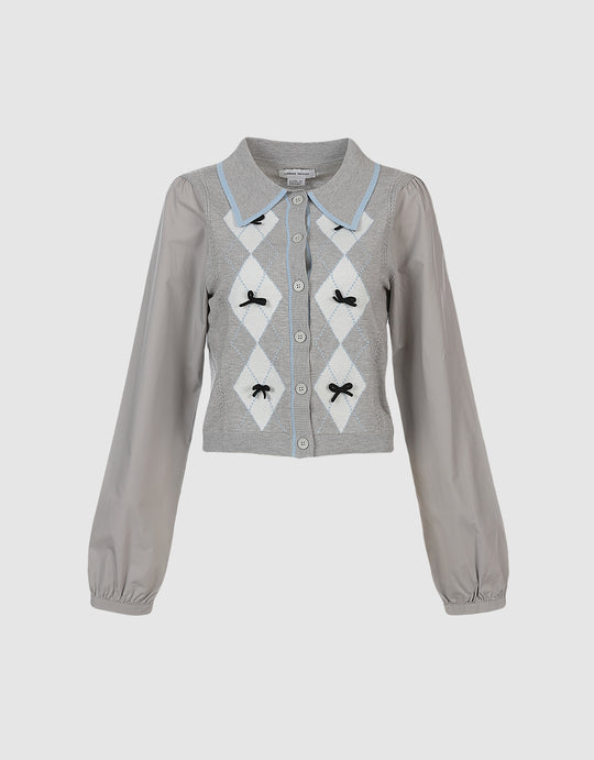 Combination Argyle Cardigan