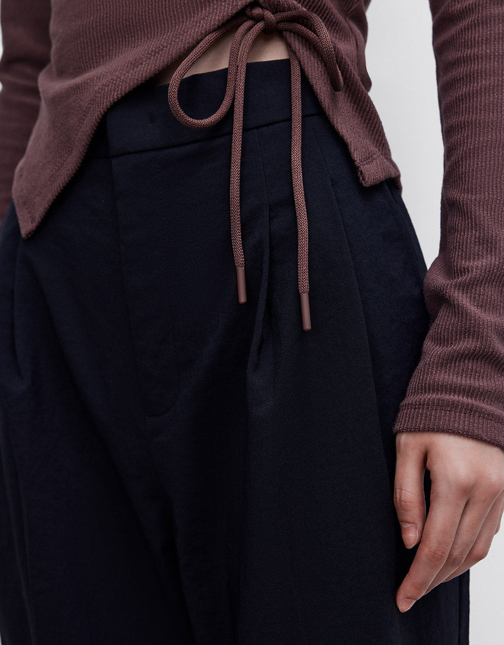 High Waist Relaxed Fit Pants