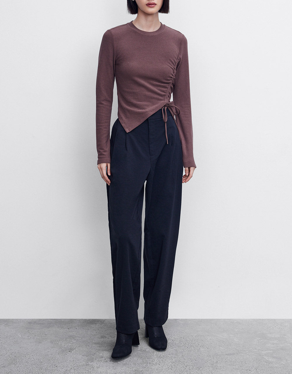 High Waist Relaxed Fit Pants