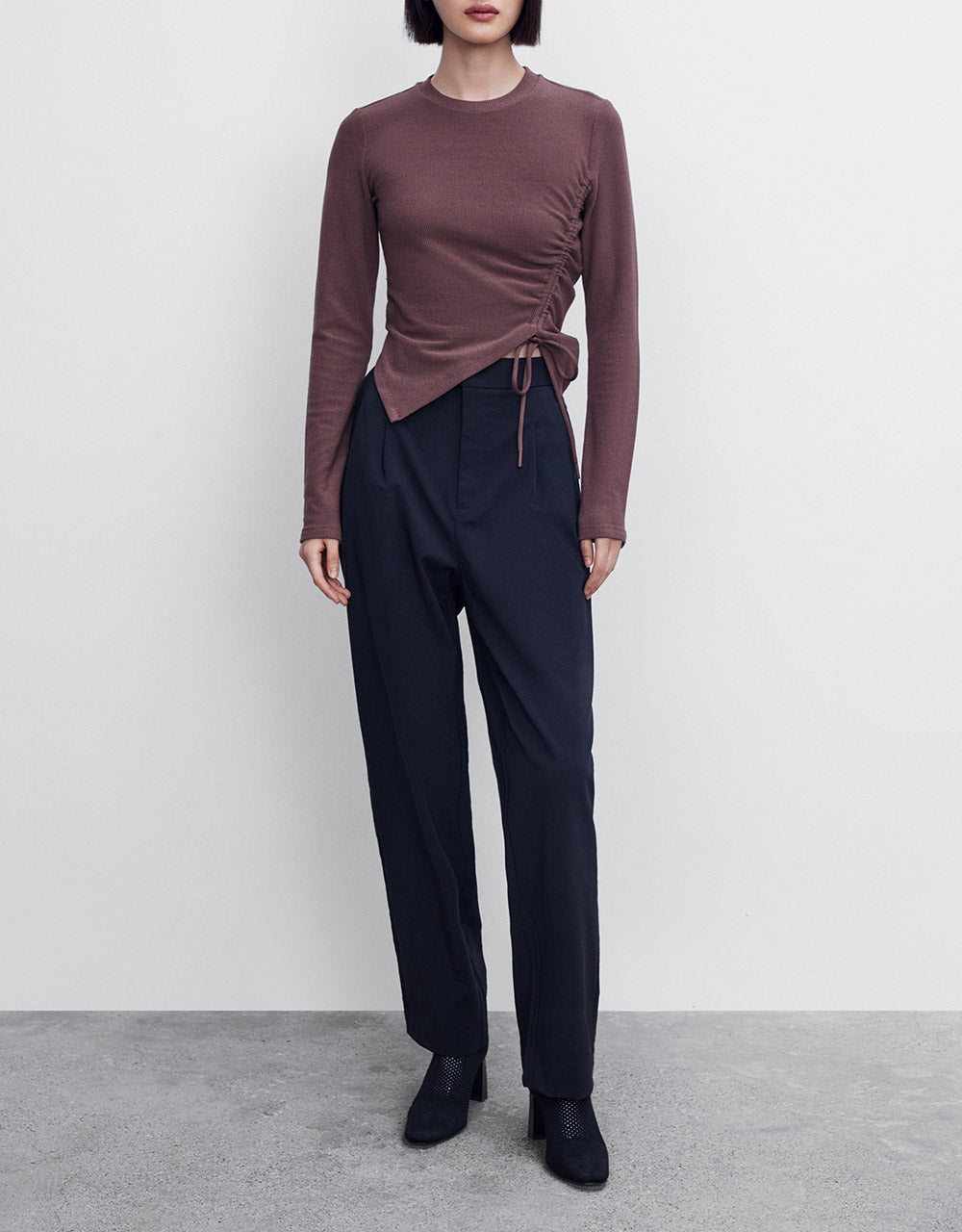 High Waist Relaxed Fit Pants