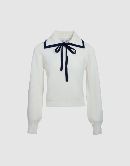 Bow Detail Knitted Top