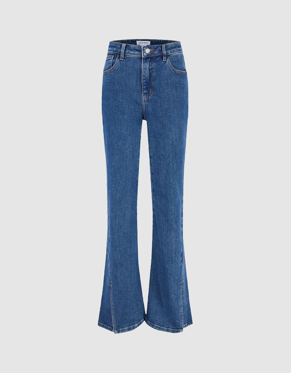 Slit Hem Flare Jeans