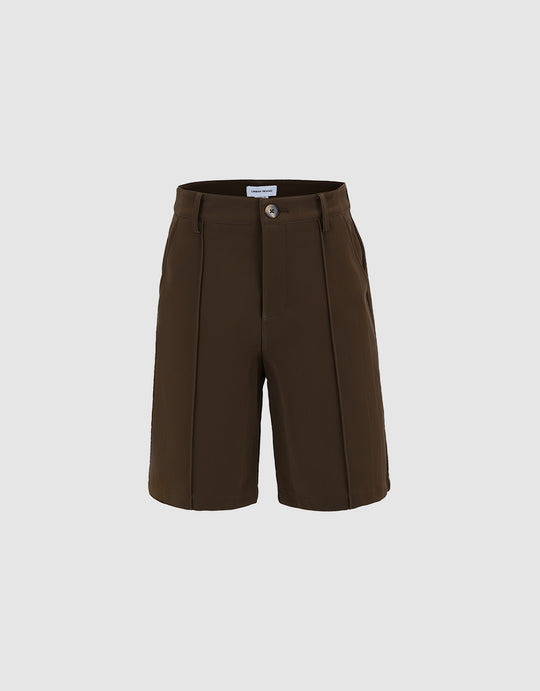 Faux Leather Textured Shorts