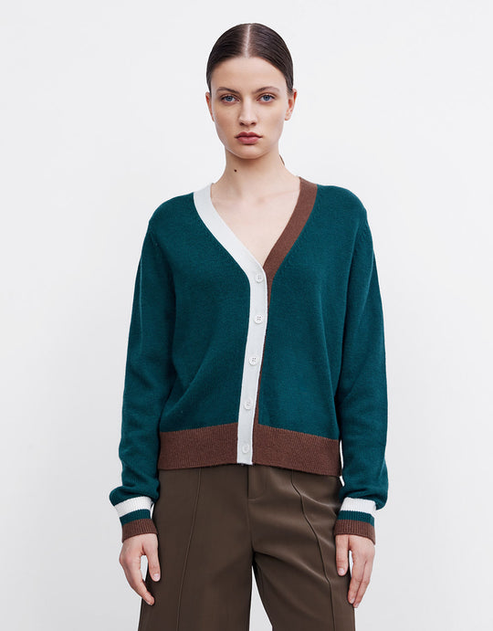 Contrast Trim Cardigan