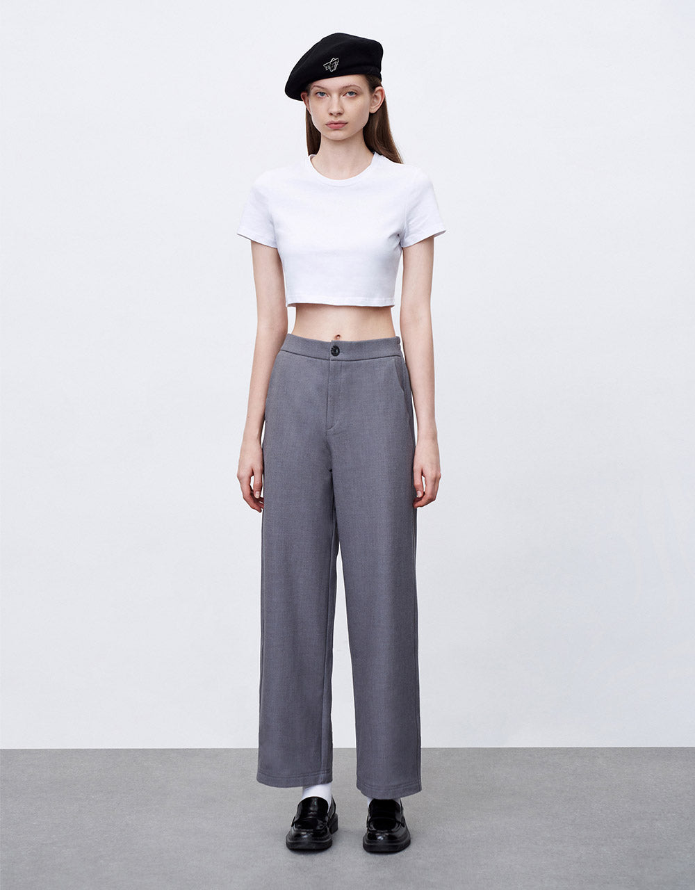 Plain Straight Pants
