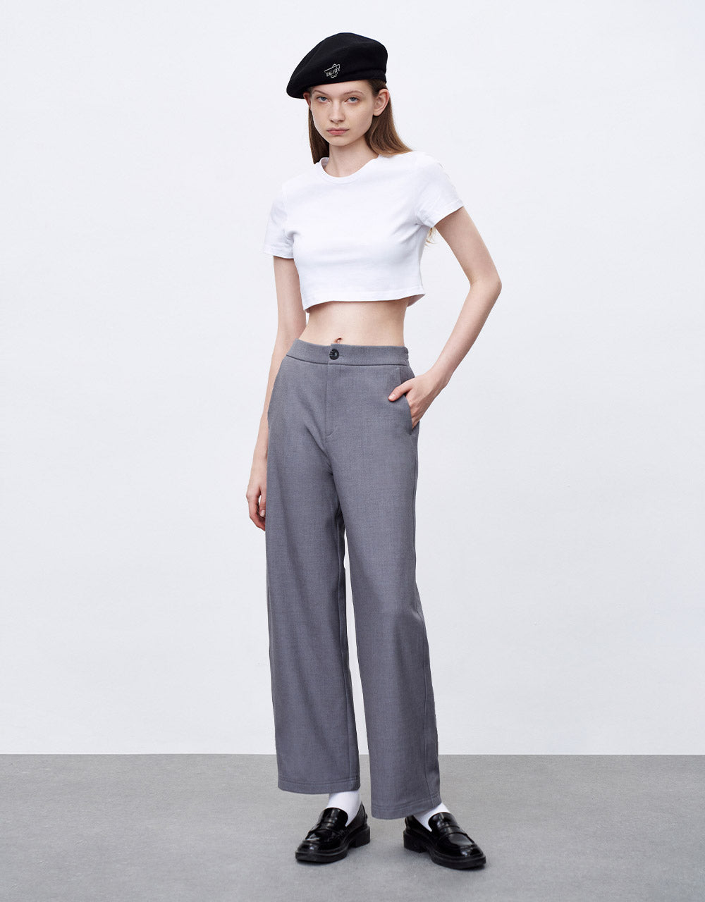Plain Straight Pants