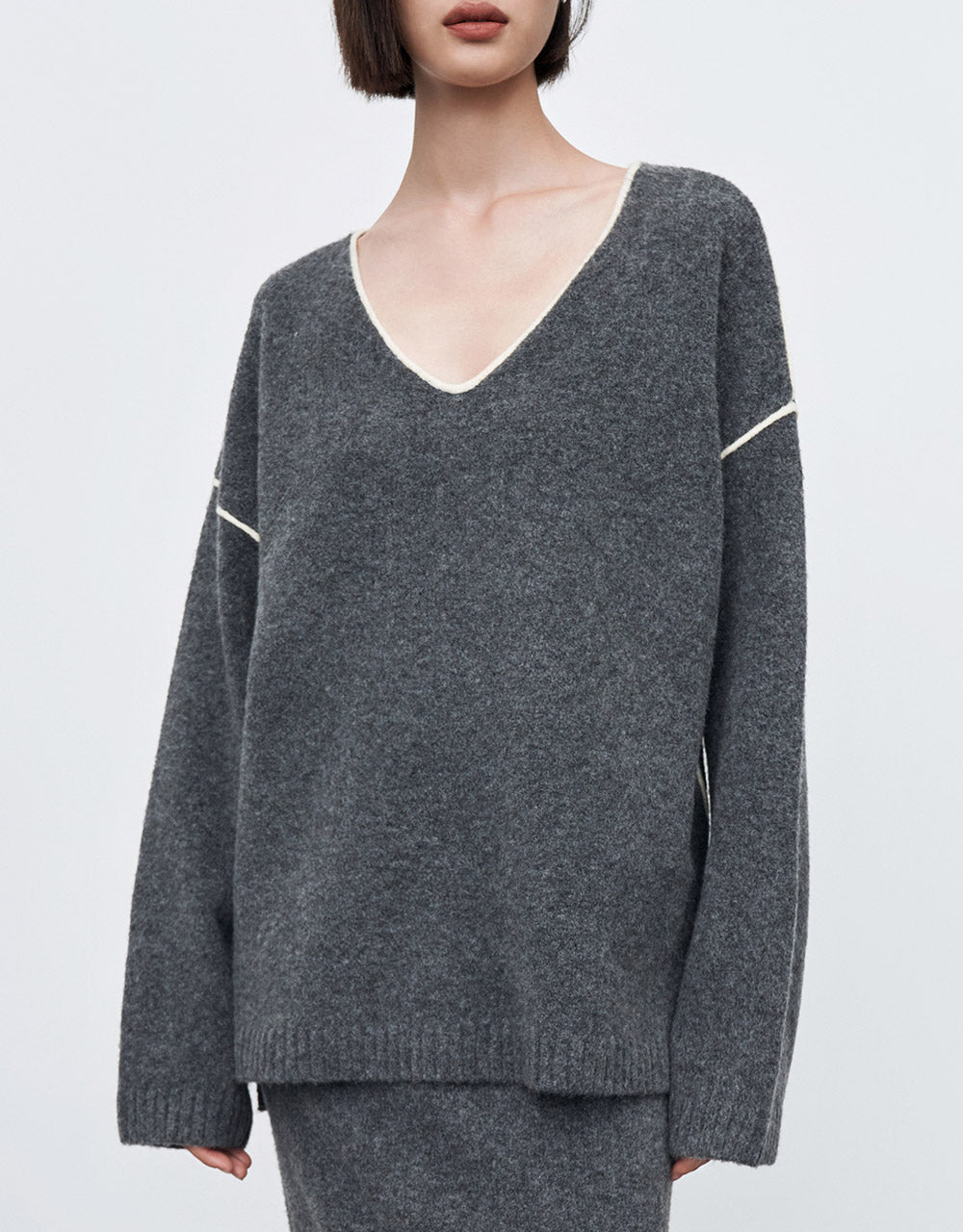 Contrast Trim Sweater
