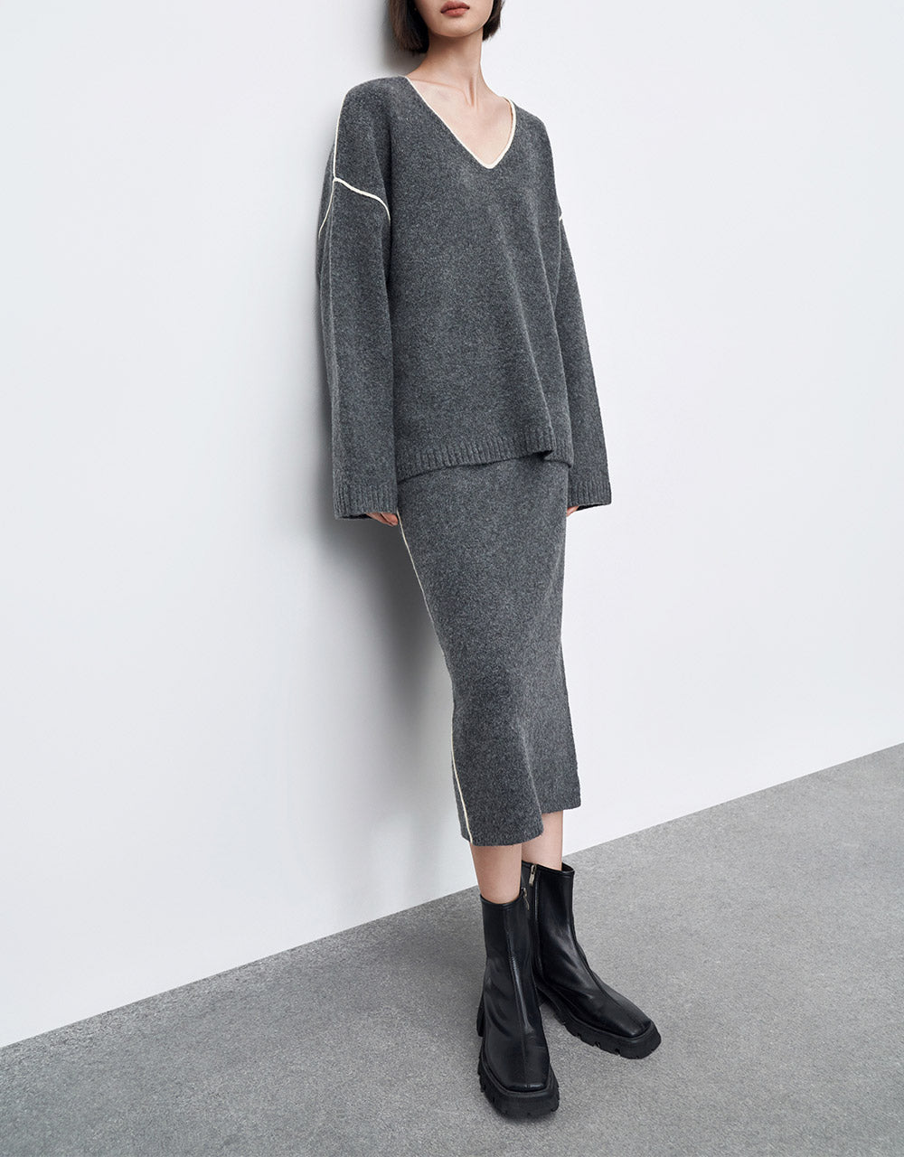 Contrast Trim Sweater