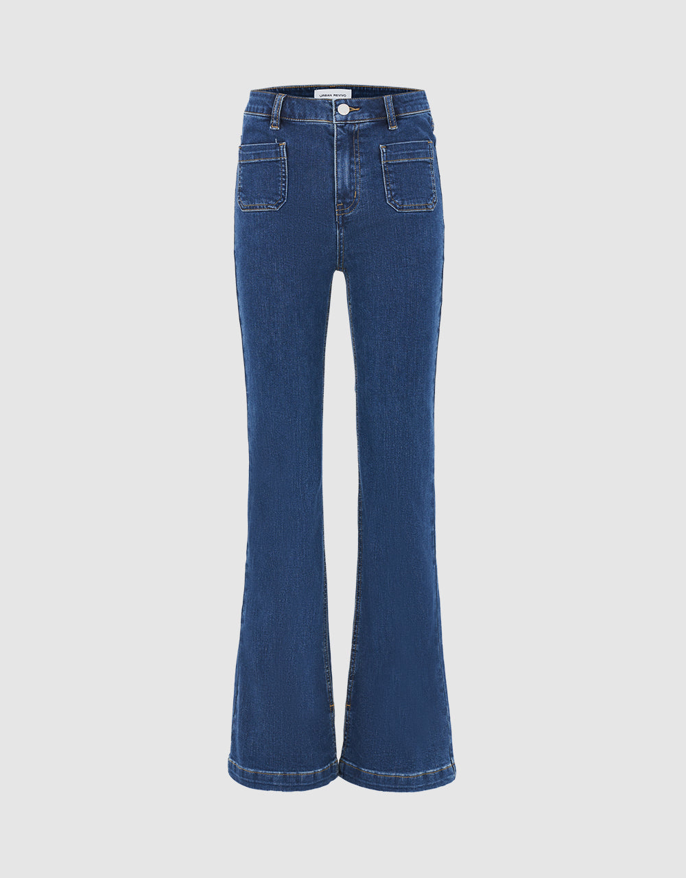 Slit Hem Flare Jeans